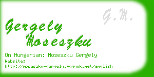 gergely moseszku business card